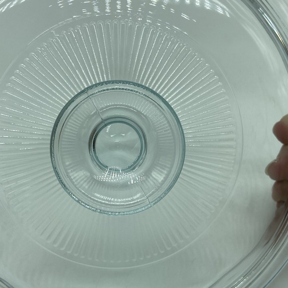 Pyrex G5C Corningware Ribs Ribbed Replacement Lid Only 7.5"  Glass Blue‎ Tint - Picture 4 of 9